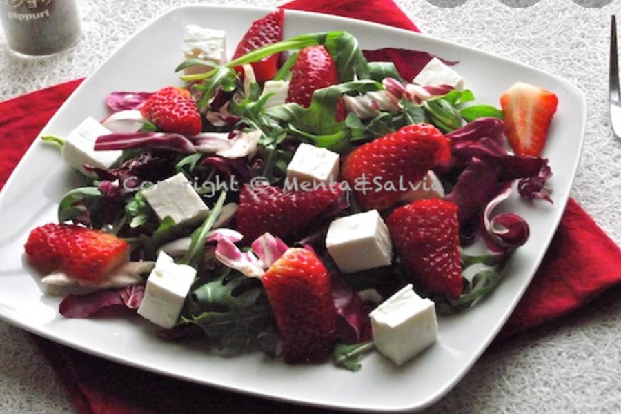Insalata fragola e primo sale.